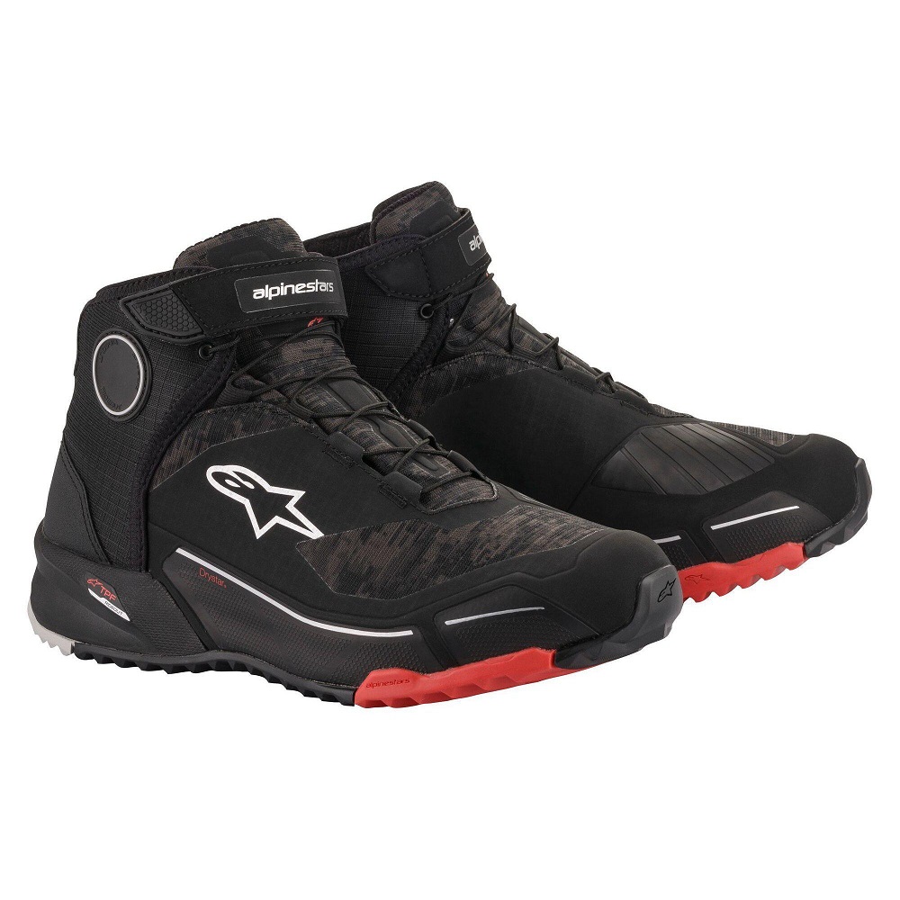 Alpinestars Alpinestars CR-X Drystar Riding Shoes Black Camo Red